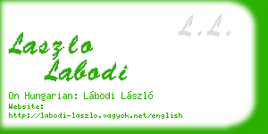 laszlo labodi business card